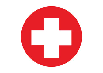 Red Cross Symbol: The universal emblem of healthcare, a vibrant red cross set against a clean backdrop, instantly recognizable and conveying messages of aid and support.