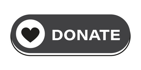 Call to Action: Donate Button: A simple, sleek, and elegant button design. The button shows a heart symbol that perfectly conveys a message of generosity. 