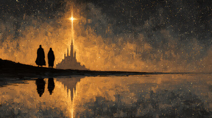 star of bethlehem the guiding star that led the magi christian symbols and icons digital illustration
