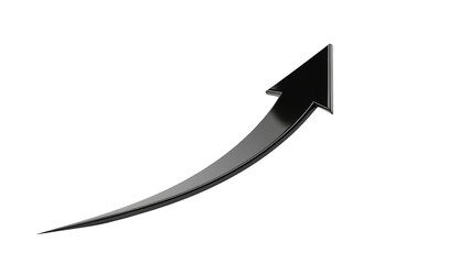 Black curved arrow pointing up