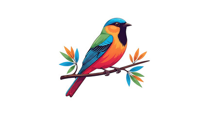 Obraz premium blue and yellow bird vector