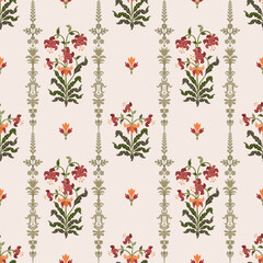 Vector Hand drawn colourful geometric flowers Motifs African boho paisley, seamless patterns with floral for fabric Ethnic Indian Pattern, textiles, clothing, wrapping paper, backdrop, banner.
