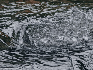 Ice Along a Flowing Winter Stream cold winter