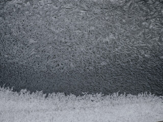 Ice Along a Flowing Winter Stream cold winter