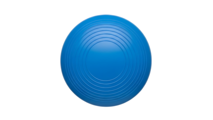 Glossy Blue 3D Disc with Concentric Grooves