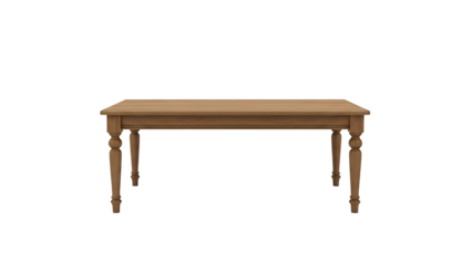 Classic Wooden Dining Table with Turned Legs