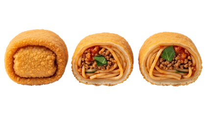 Fried Spaghetti Croquettes with Savory Bolognese Filling