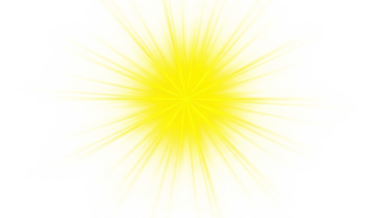 Bright yellow sunburst