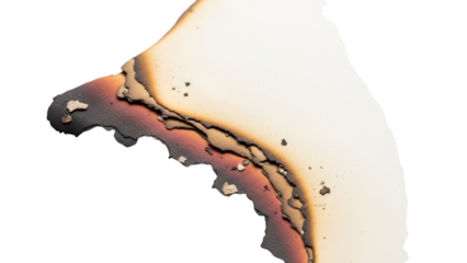 Burnt paper fragment