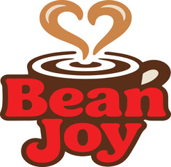 Coffee cup with heart shaped chocolate icon illustration