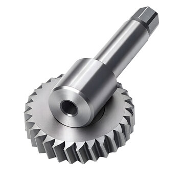 uel Injector Seat Cutter, Round steel cutter with sharp teeth, polished metallic surface, soft shadow, isolated on a transparent background