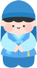 새해 설날 추석 명절 새해 복 많이 받으세요 2026 병오년 전통 데코 한복 일러스트