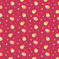 seamless easter egg pattern and background vector illustration