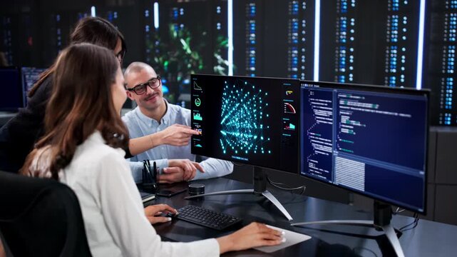 Team At The Center Of Intelligence Security Looking