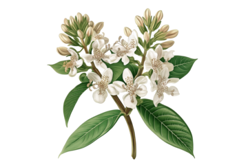 Classic Buckeye Bloom Vintage Illustration Isolated on Transparent Background