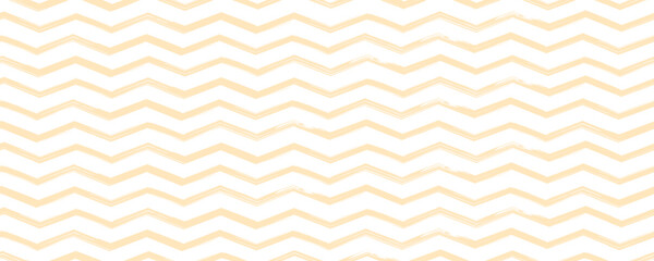 Yellow zigzag print for kids background. Abstract waves for nautical theme. Vector illustration.