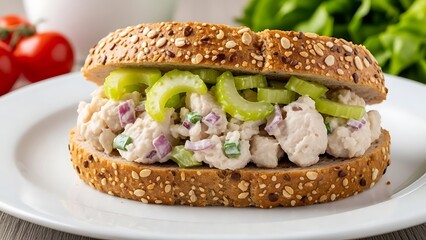 Tuna Salad Sandwich With Vegetables
