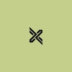 Letter X logo icon flat vector design
