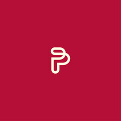 Letter P logo icon flat vector design