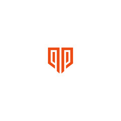 Letter P logo icon flat vector design