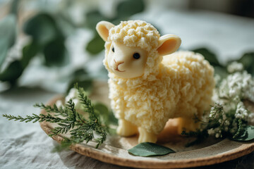 Butter Lamb on the Easter Table &mdash; Traditional Holiday Symbol