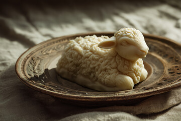 Butter Lamb on the Easter Table &mdash; Traditional Holiday Symbol