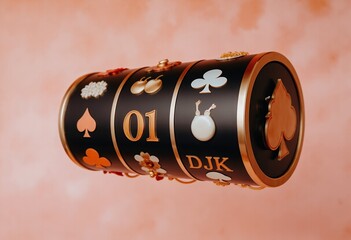 gold 3d casino slot machine with 777
