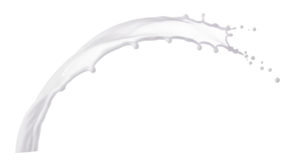 Splashing white liquid on black background