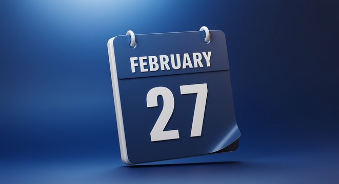 calendar page for february 27