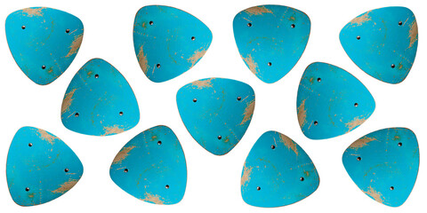 Abstract seamless pattern, modern futuristic background. Triangle blue object, isolated. Fragment...