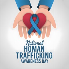 vector graphic of National Human Trafficking Awareness Day ideal for National Human Trafficking Awareness Day celebration.