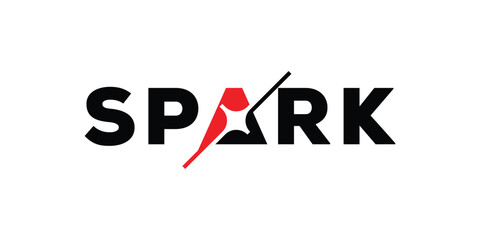Spark logo design, sunlight graphic vector concept	