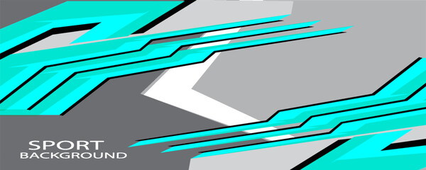 Cargo van decal design vector. Graphic abstract stripe racing background kit designs for wrap vehicle, race car, branding car. © Nor