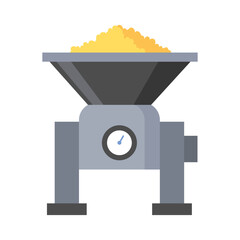 Brewery. Vintage brewing machine concept. Beer making process equipment, machinery symbol suitable for game asset, infographic or book print. Isolated vector illustration