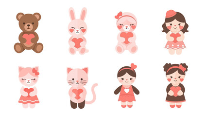 Cute Cartoon Characters and Animals Collection.