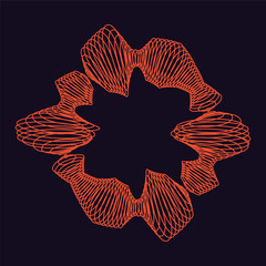 Vector music sound waves. Audio digital equalizer technology, console panel, musical pulse. Dark background