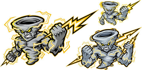 Tornado mascot character electric power