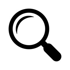 Search Icon, Magnifying Glass Symbol for Interface Design