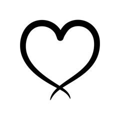 Hand Drawn Heart Icon, Love, Romance and Creative Design Element