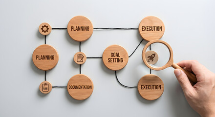 business strategy process flow, goal setting and planning