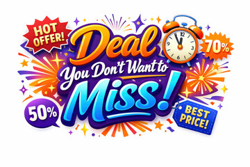 Obraz premium Festive Holiday Offer. Modern festive banner with holiday message, eye-catching retail promotion banner focused on a single