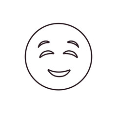 happy face smile smiling joy laugh laughing pleased fun funny emoji symbol sign icon vector illustration isolated flat