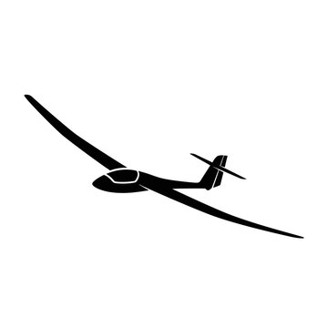 Glider Aircraft Soaring Through Airspace.