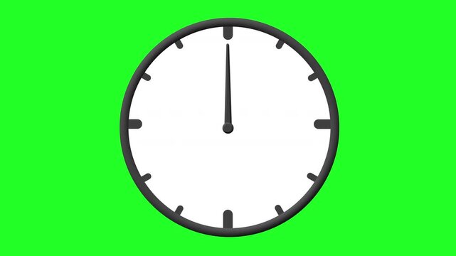 30 second stopwatch clock timer with additional static period at the start and end times second hand moves smoothly showing a red 30 second half section of a clean simple icon style clock face watch  