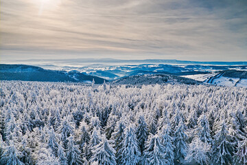 Polish mountains (Góry Sowie) covered by the snow. View from Wielka Sowa mountain   © Jakub