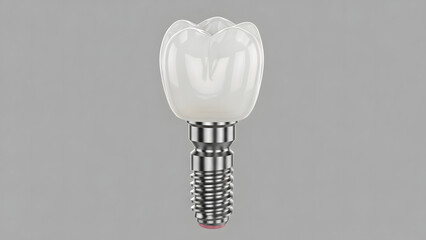 Dental Implant: A close-up view of a pristine dental implant, a beacon of advanced dental restoration. It symbolizes health, and represents the future of dentistry.