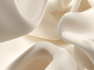 Soft abstract organic shapes in warm beige tones with smooth texture and elegant curves. Perfect for Cloud Dancer 2026 minimal backgrounds, modern design concepts, luxury branding, clean aesthetics.