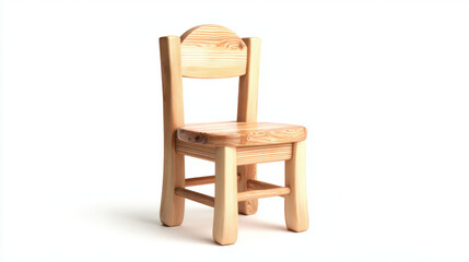 Wooden chair small chair child chair kids furniture pine wood natural wood minimalist design simple chair rustic style light wood chair comfortable wooden child chair with pine wood seat