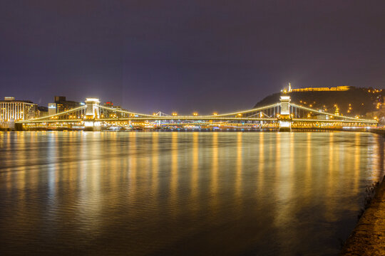 night view of budapest hungary