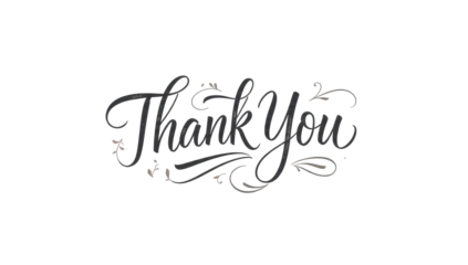 Elegant "Thank You" Script with Flourishes